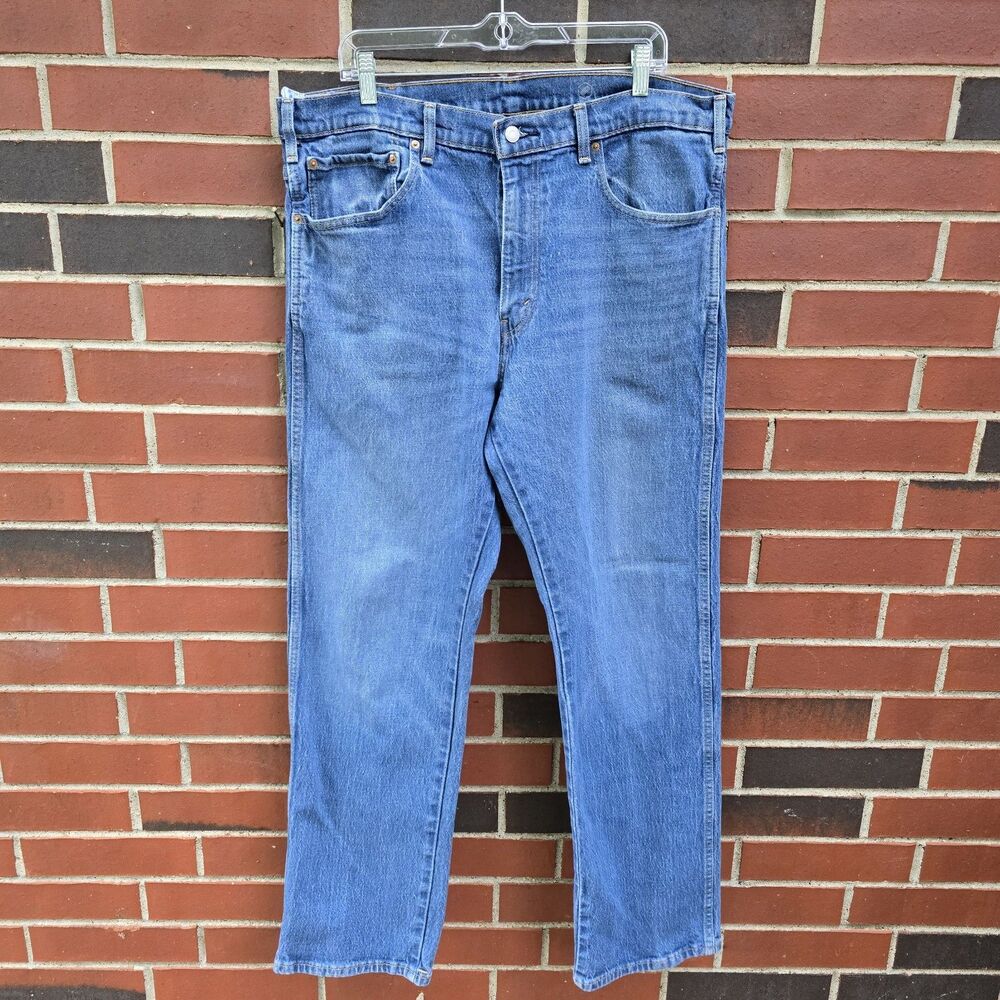 Levi's Jeans Mens Blue Denim Workwear Western Fit 38x34 Straight Leg Over Boot